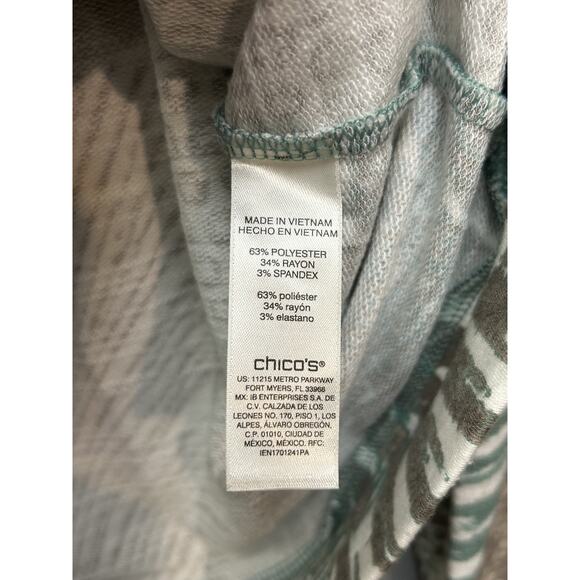 Chicos Pullover Womens Medium Abstract Print Lightweight Top Weekends Casual Shi - Picture 6 of 8